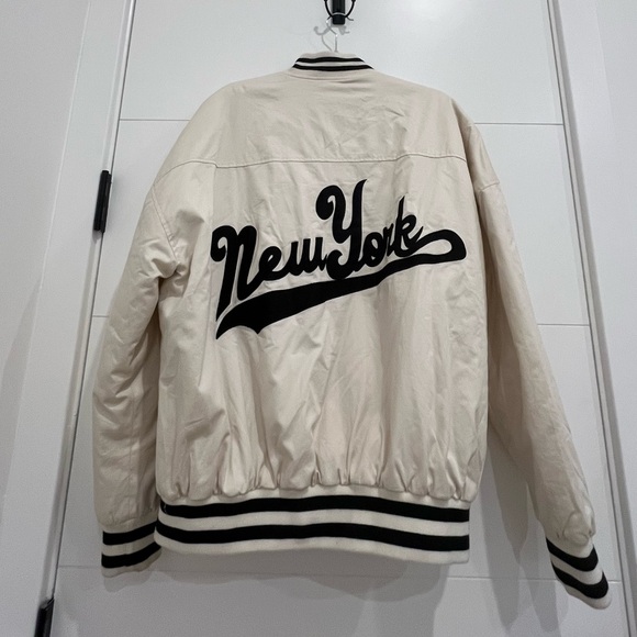 VRG GRL New York Bomber Jacket // Cream - Picture 2 of 5